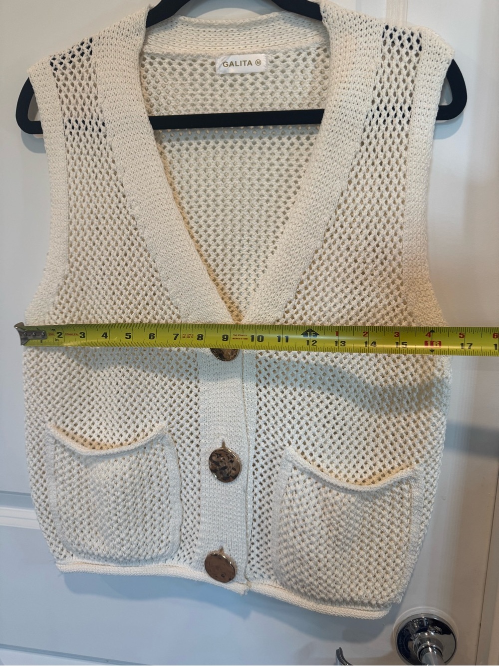 Women button down cardigan sweater sleeveless Sz M - Picture 5 of 7